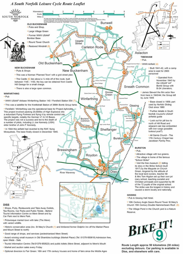 A South Norfolk Leisure Cycle Route Leaflet